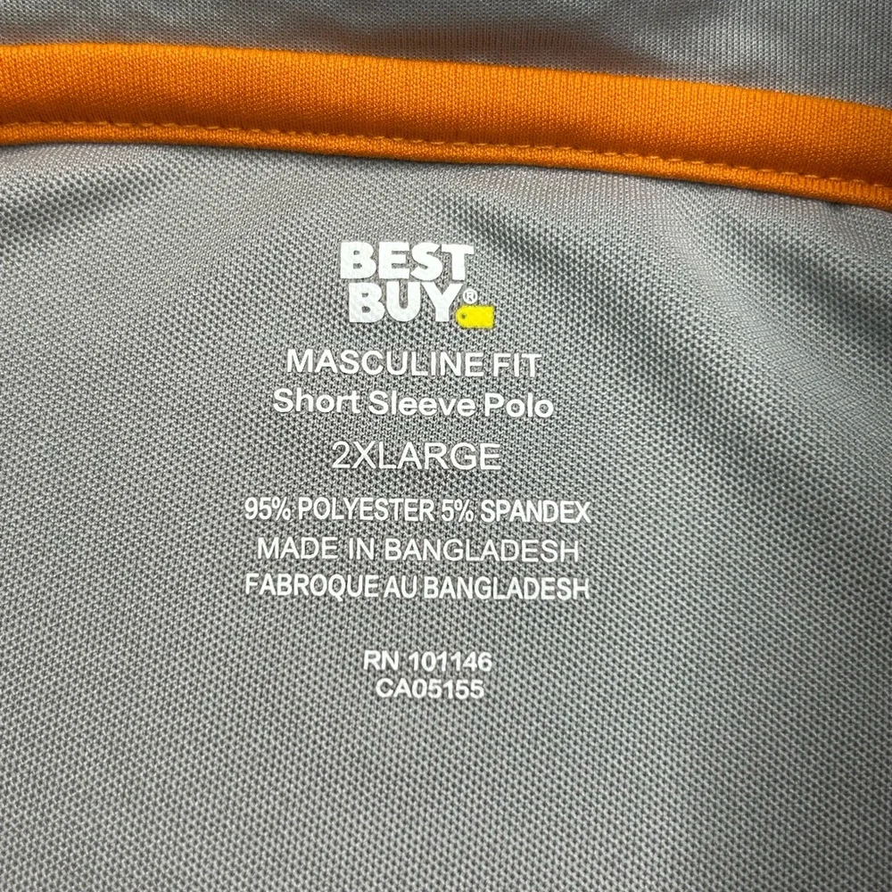 Geek Squad Best Buy Gray Polo Shirt Men’s 2XL Employee Work‎ Uniform Streetwear